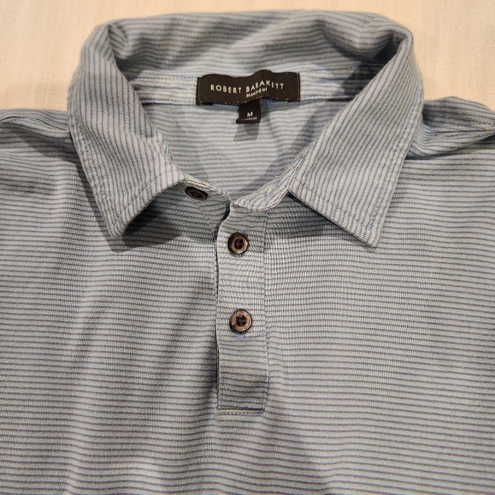 Robert Barakett 100% Pima Cotton Polo Men's Size Medium fit is slim Men's small